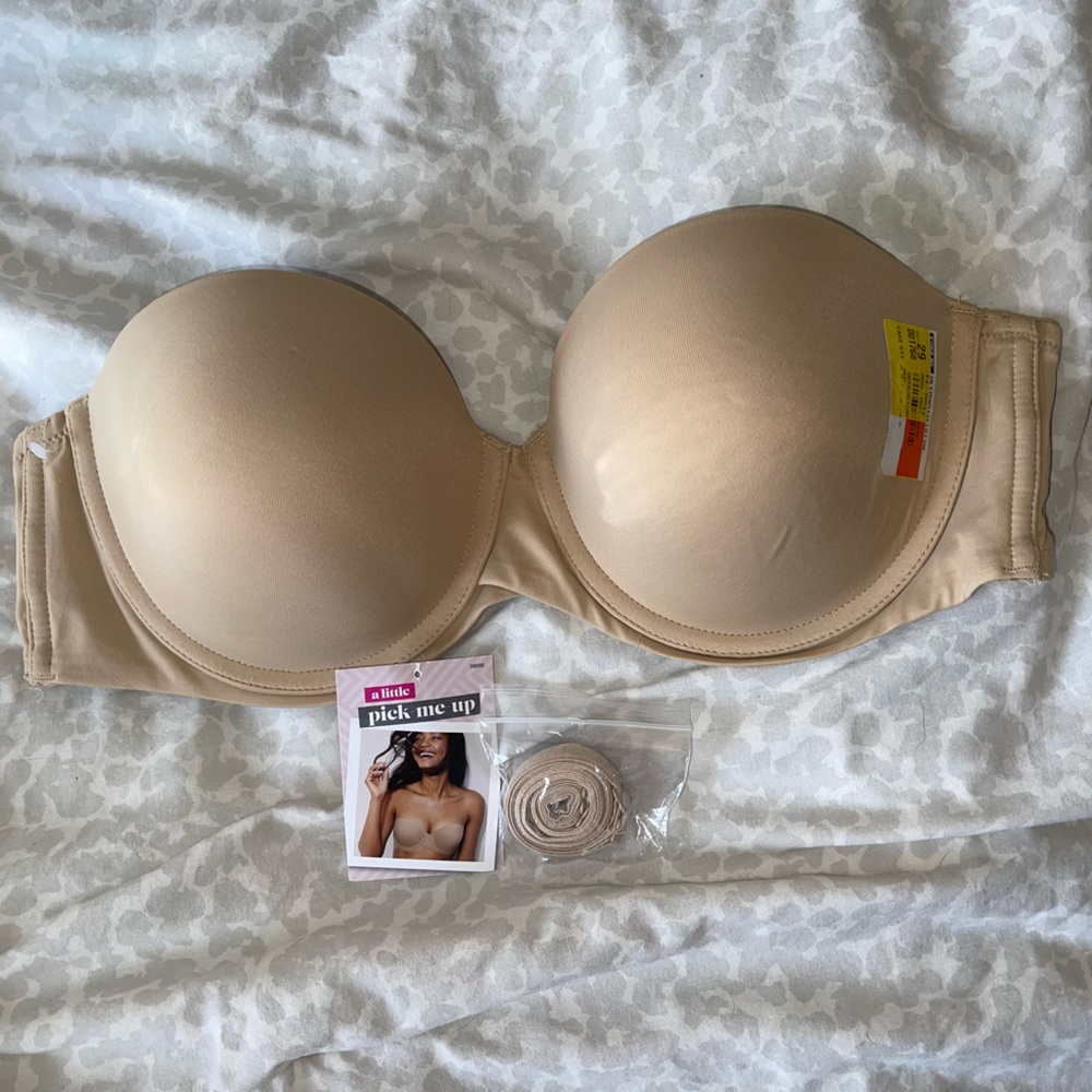 STRAPLESS PUSH-UP BRA 36D NWT